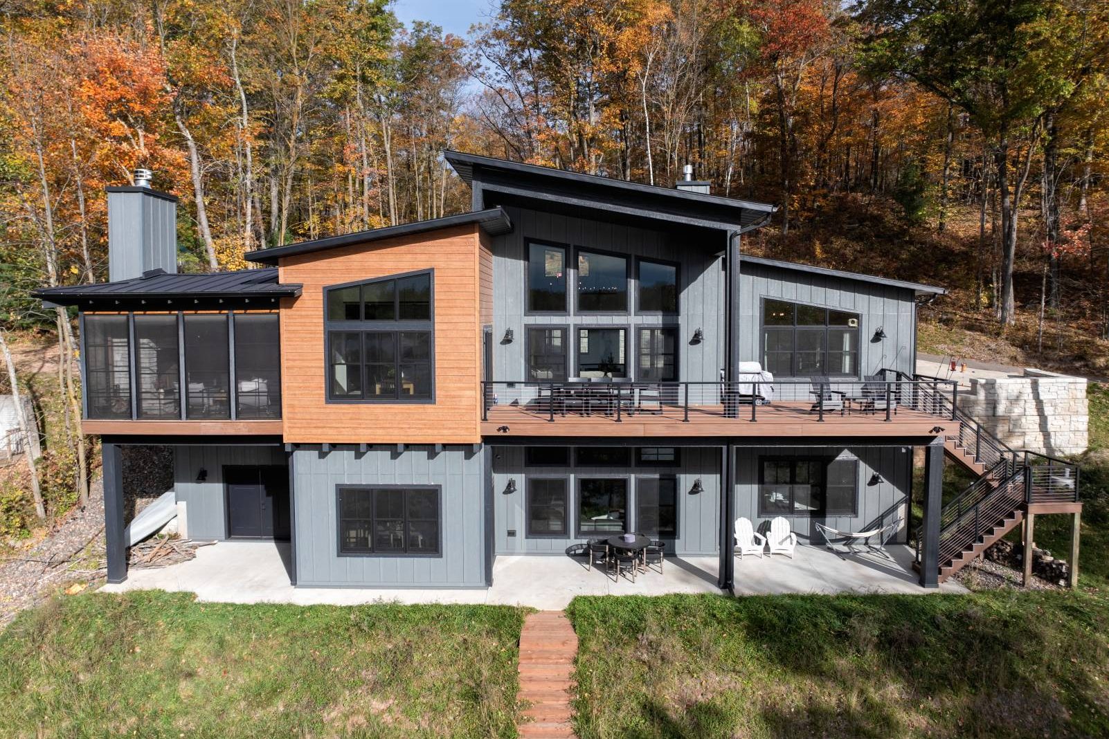 New Long Lake Sarona WI Modern Home Build